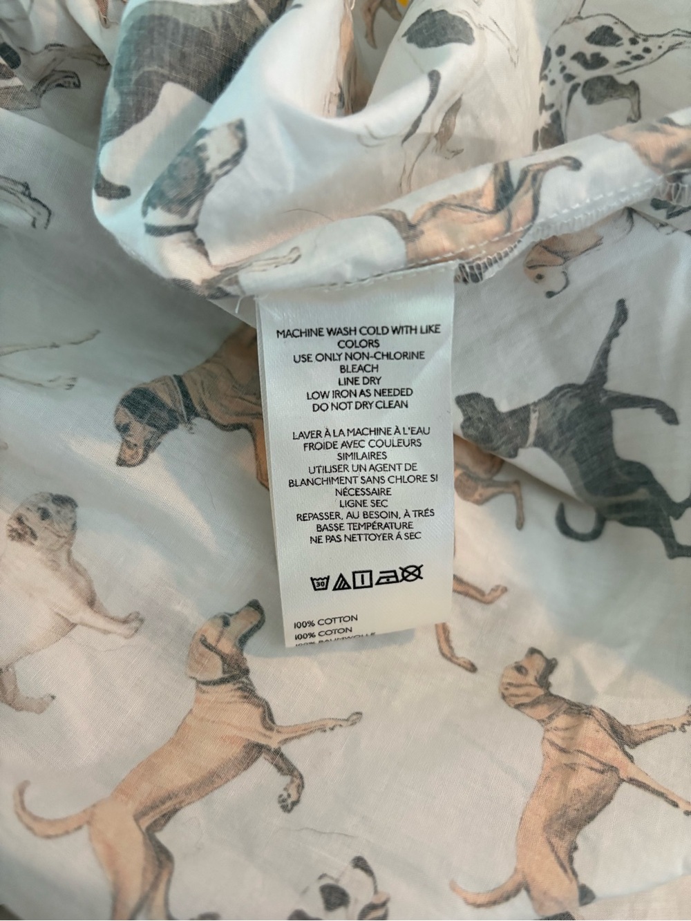 Anthropologie Maeve The Leandra Shirred Yoke Cotton Dog Print Puff Sleeve Blouse - Picture 10 of 11